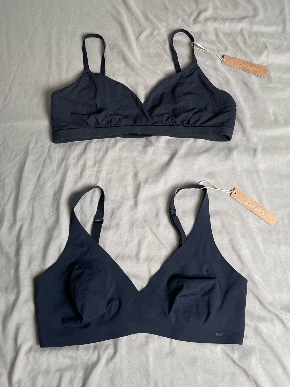 2-Piece SKIMS Bralette Lot Large NWT Onyx